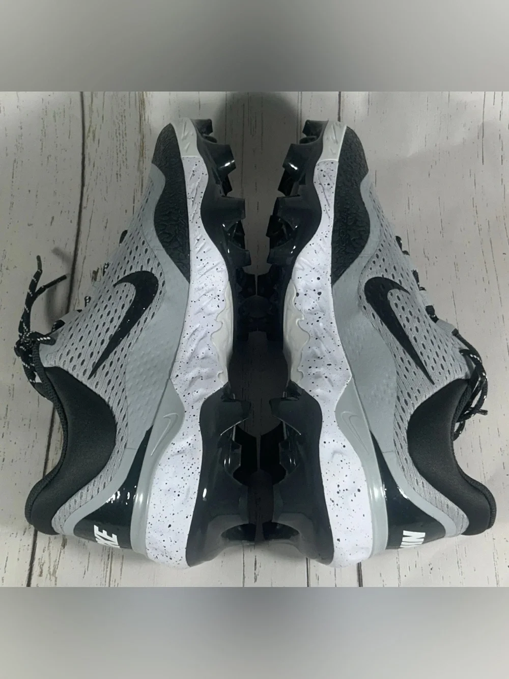 Nike Alpha Huarache Elite 4 Low MCS Mens Baseball Cleats Gray Size 12 FD6221-002